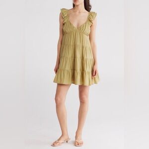 NWT Blu Pepper Olive Babydoll Dress Size L